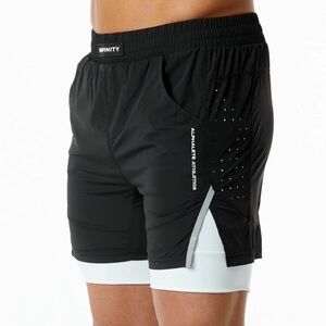 Alphalete Infinity Speed Shorts 5.5” black, lined, medium